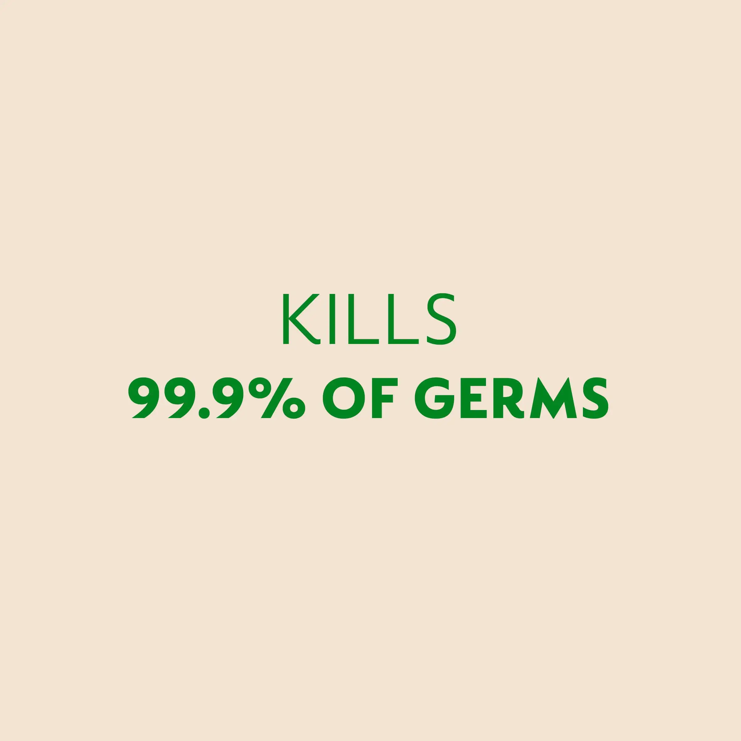 kills 9.99% of germs